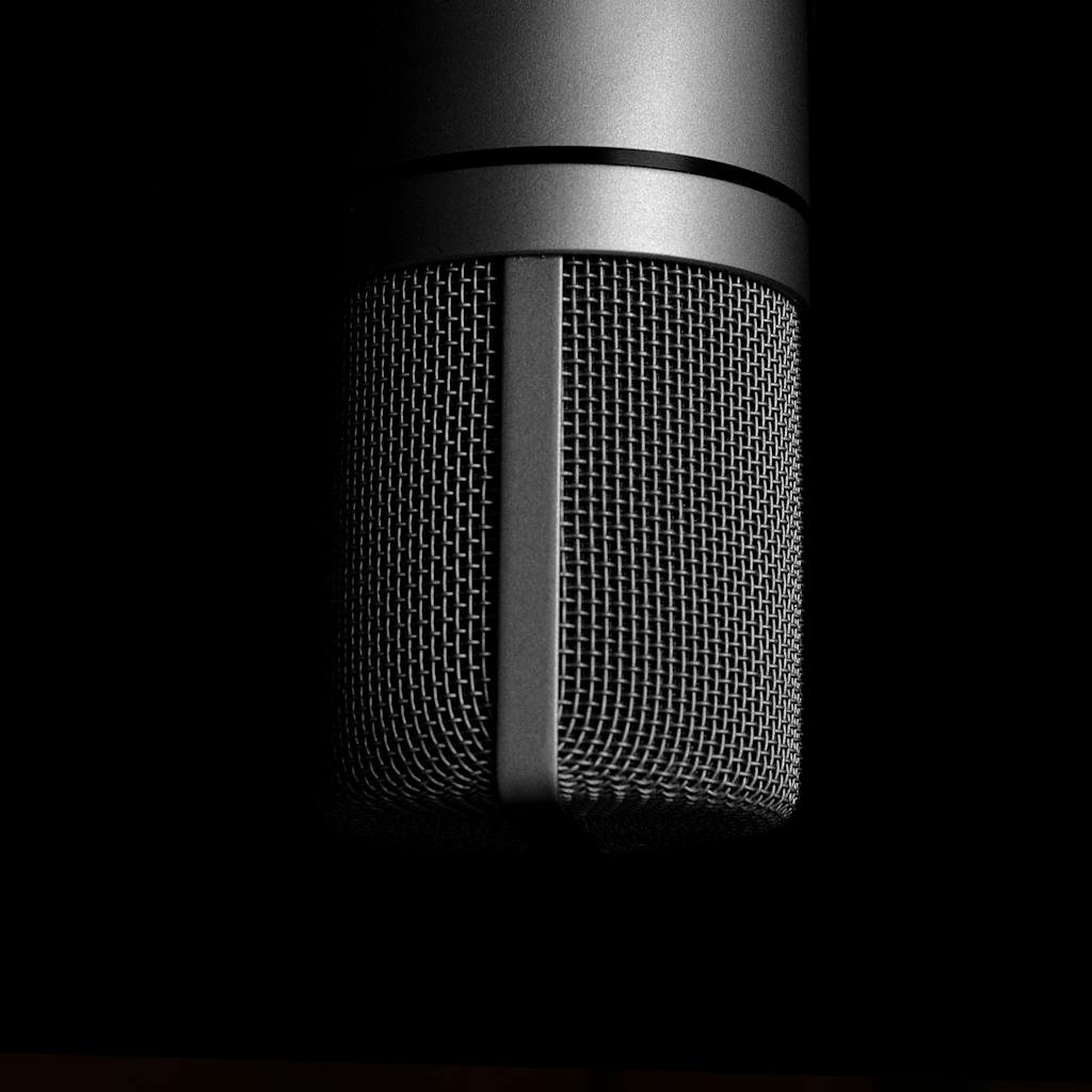 Grey Condenser Microphone Close-up Photography